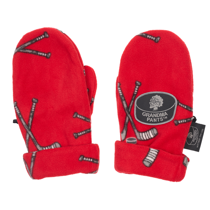 Grandma Pants Mittens - Red Ice